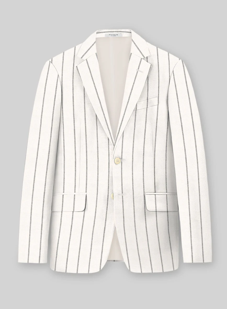 Italian Linen Pinetto Stripe Jacket