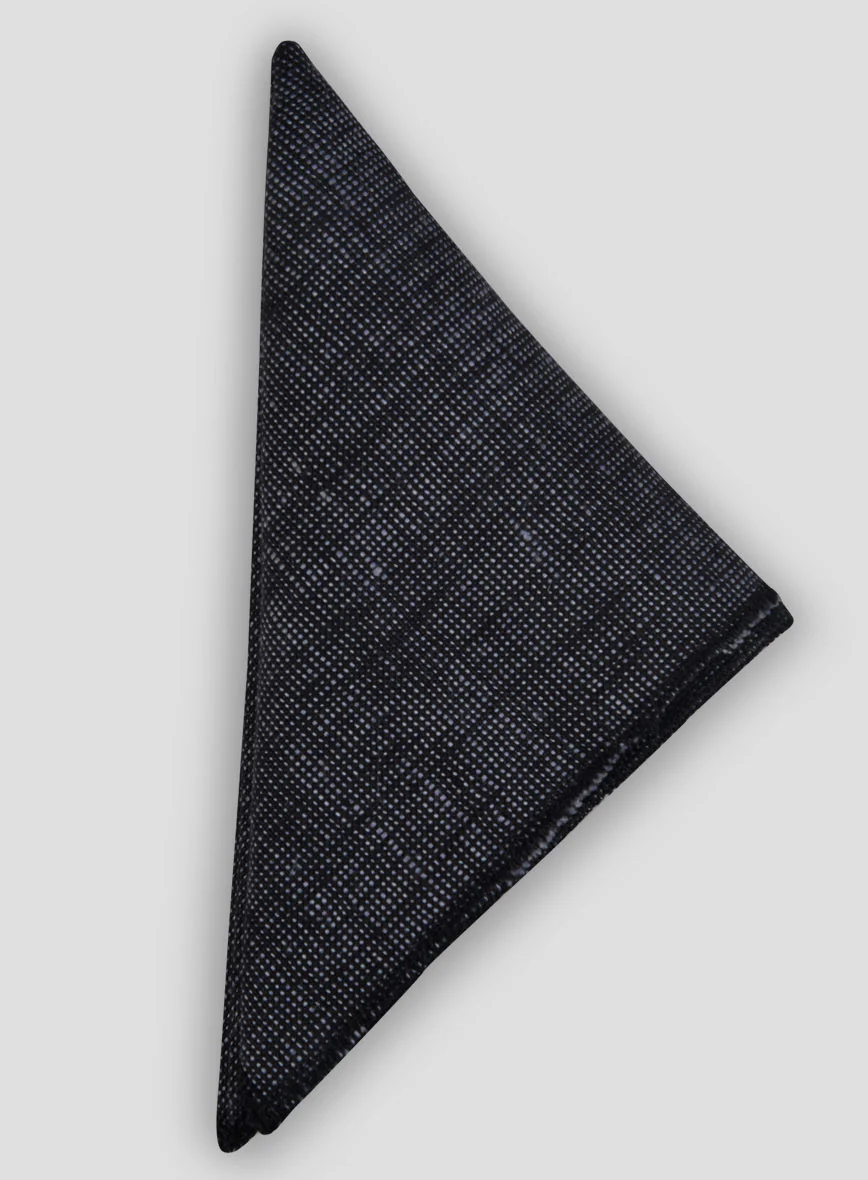 Italian Linen Pocket Square - Blu - Image 2