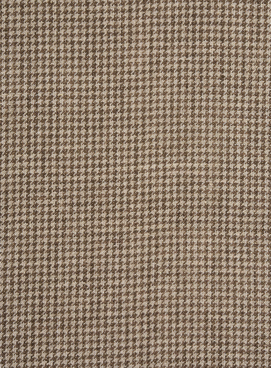Italian Linen Ruggino Houndstooth Jacket - Image 3