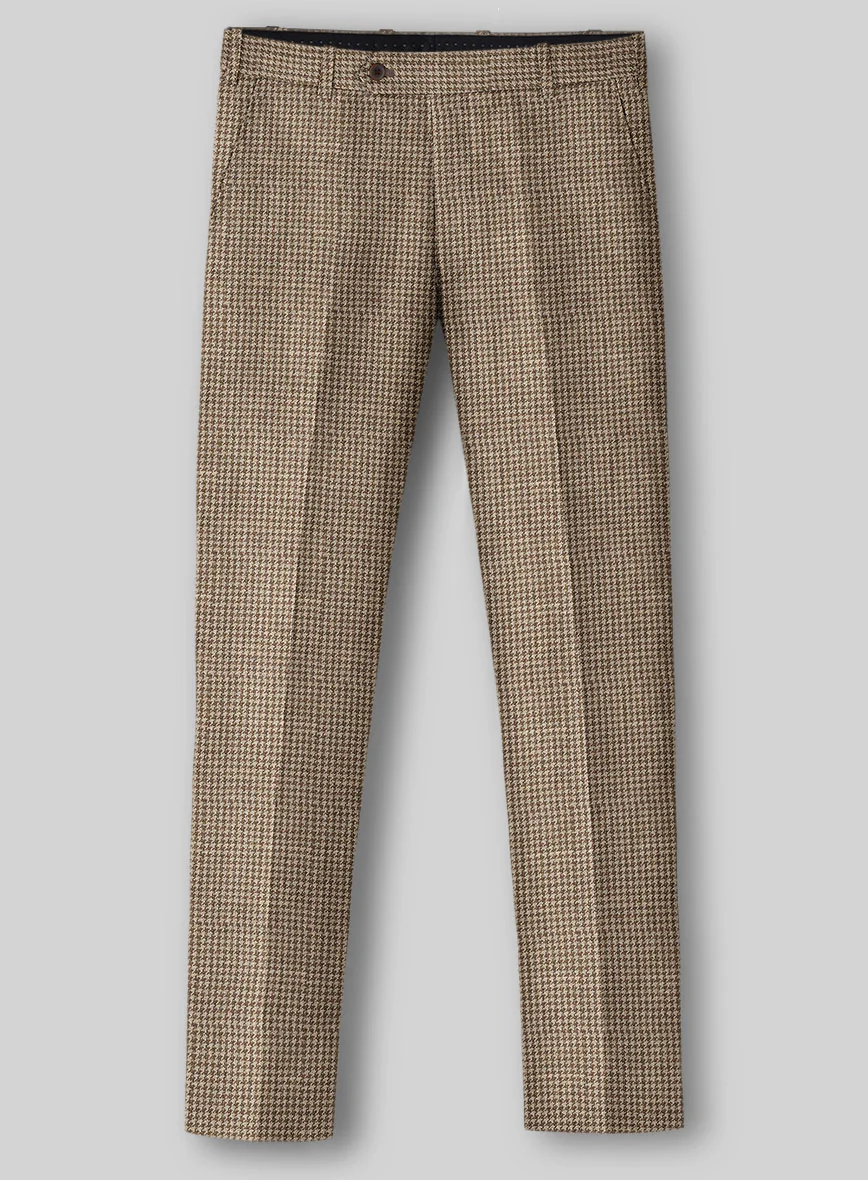 Italian Linen Ruggino Houndstooth Pants - Image 2