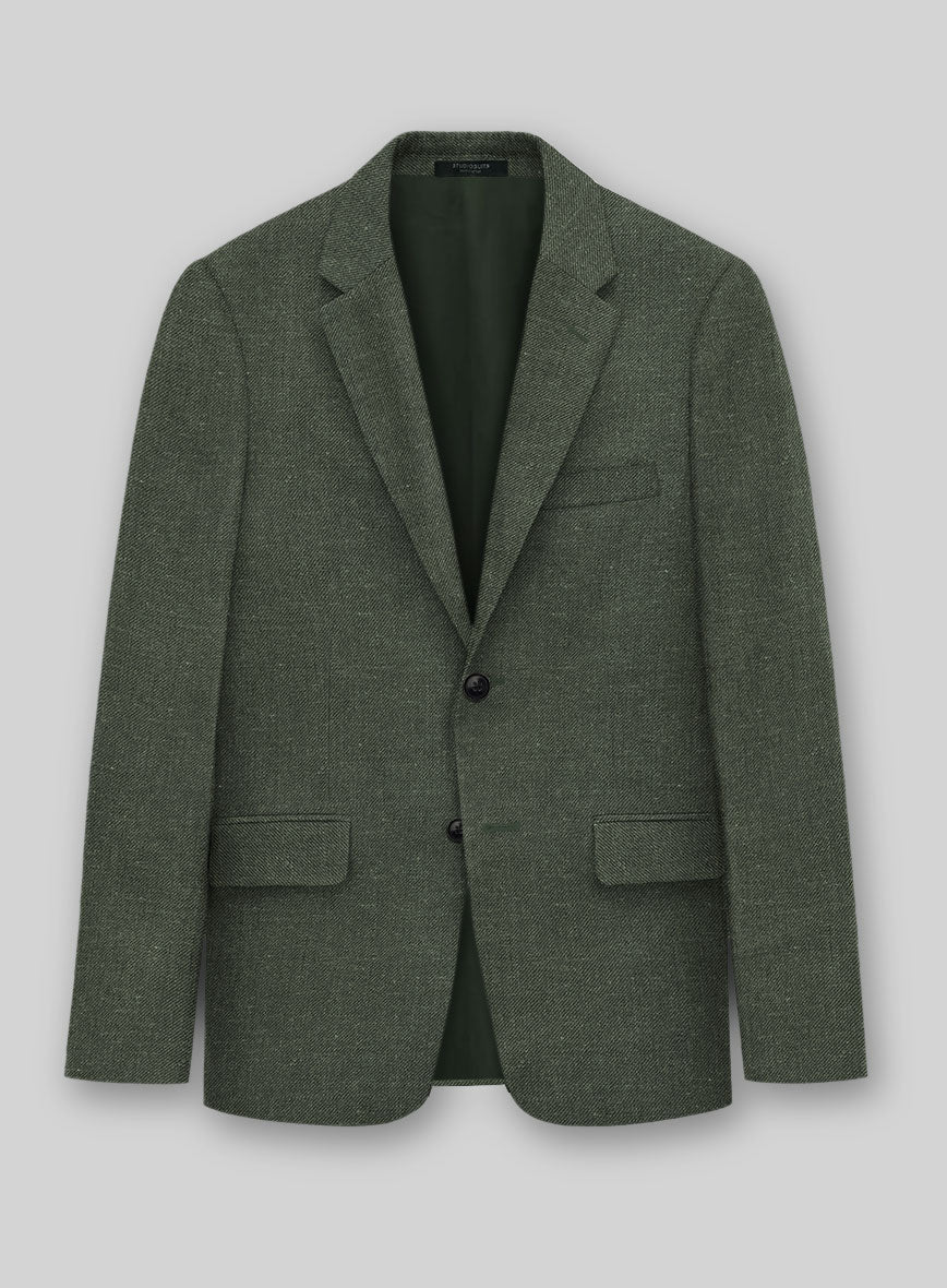Italian Linen Seaweed Olive Jacket