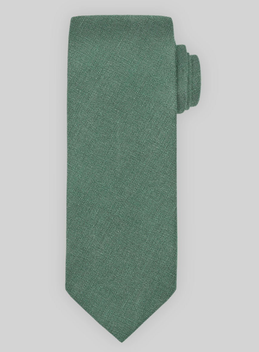Italian Linen Tie - Brandy Green