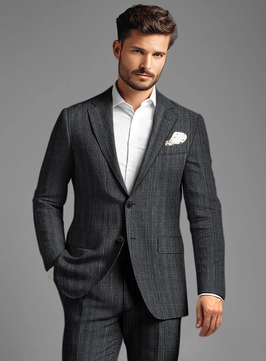 Italian Linen Twilight Dark Blue Suit - Image 4