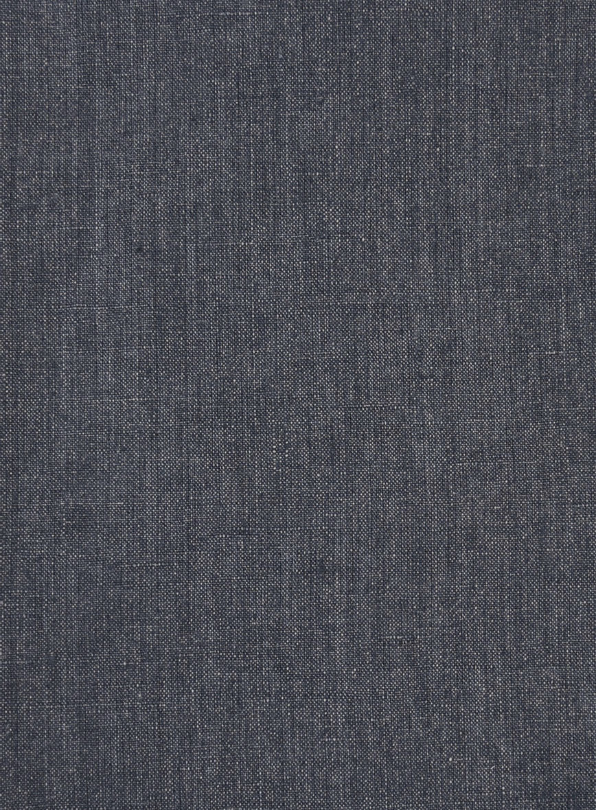 Italian Linen Zod Blue Pants - Image 3