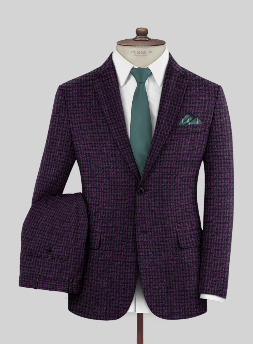 Italian Llio Purple Wool Suit
