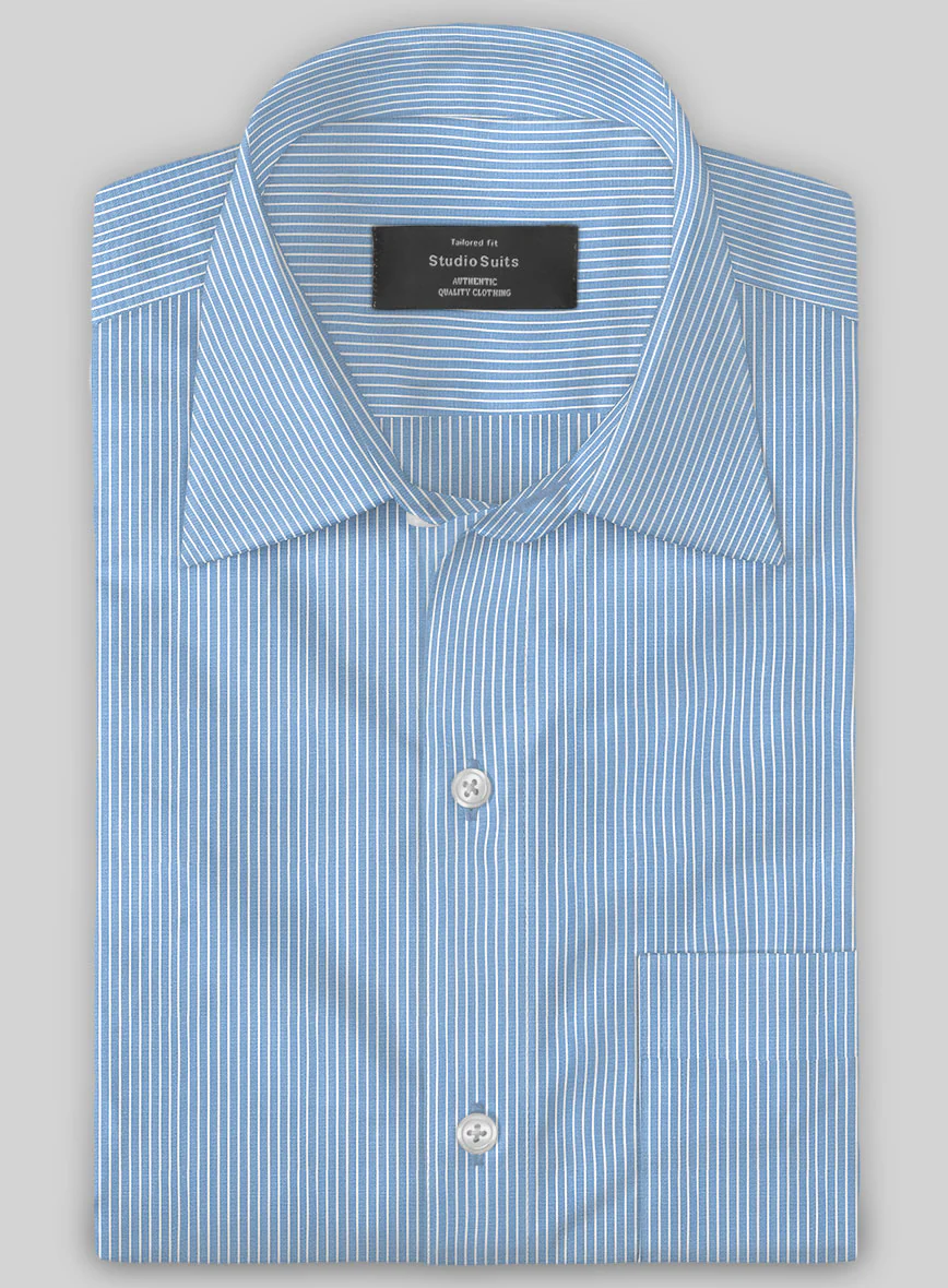Italian Lombardo Mabel Blue Pinstripe Shirt
