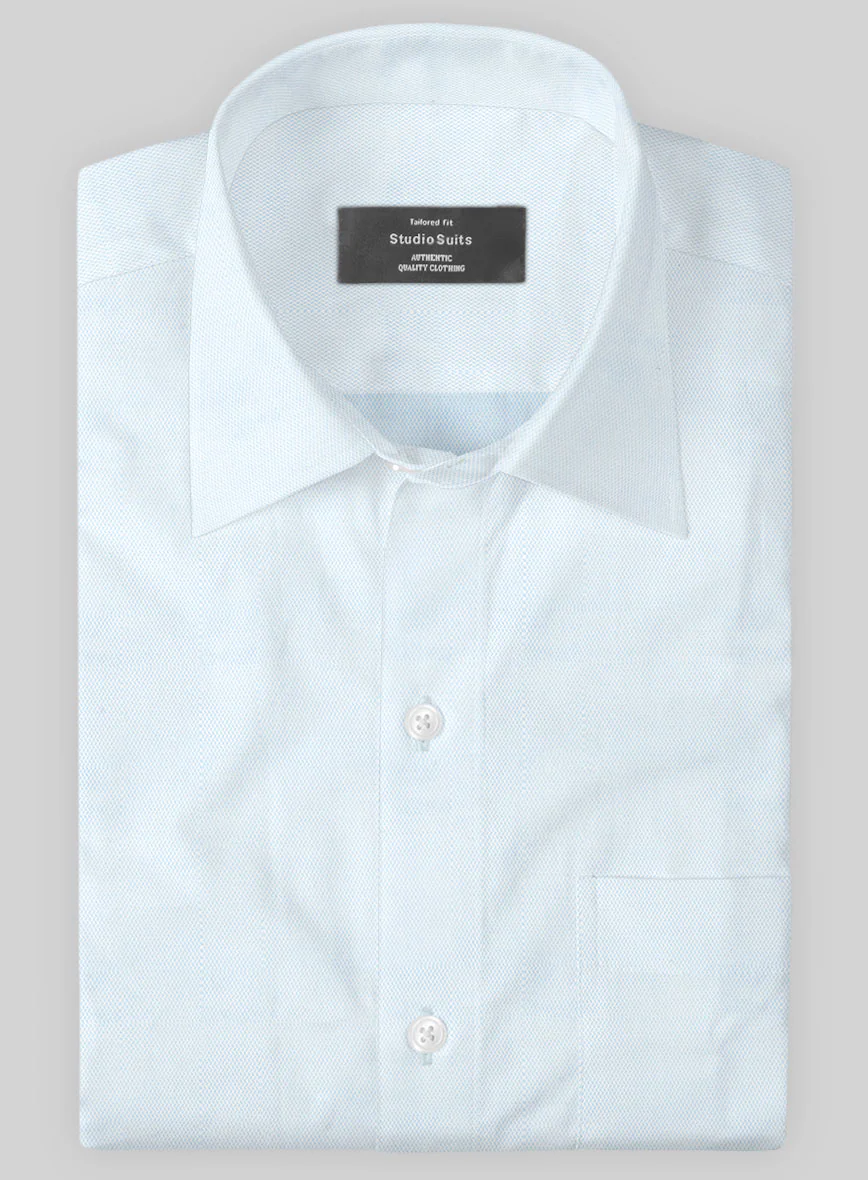 Italian Lombardo Rib Light Blue Shirt