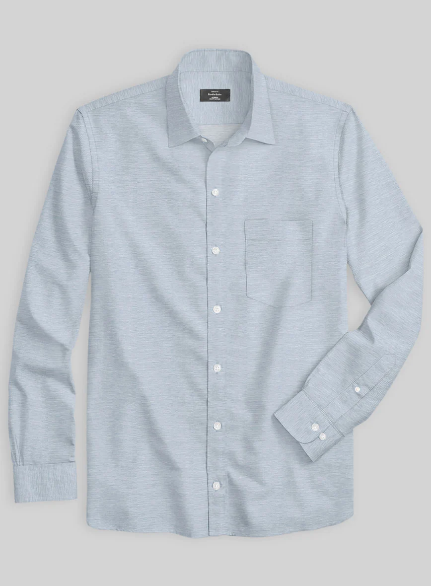 Italian Lombardo Stone Blue Shirt - Image 2
