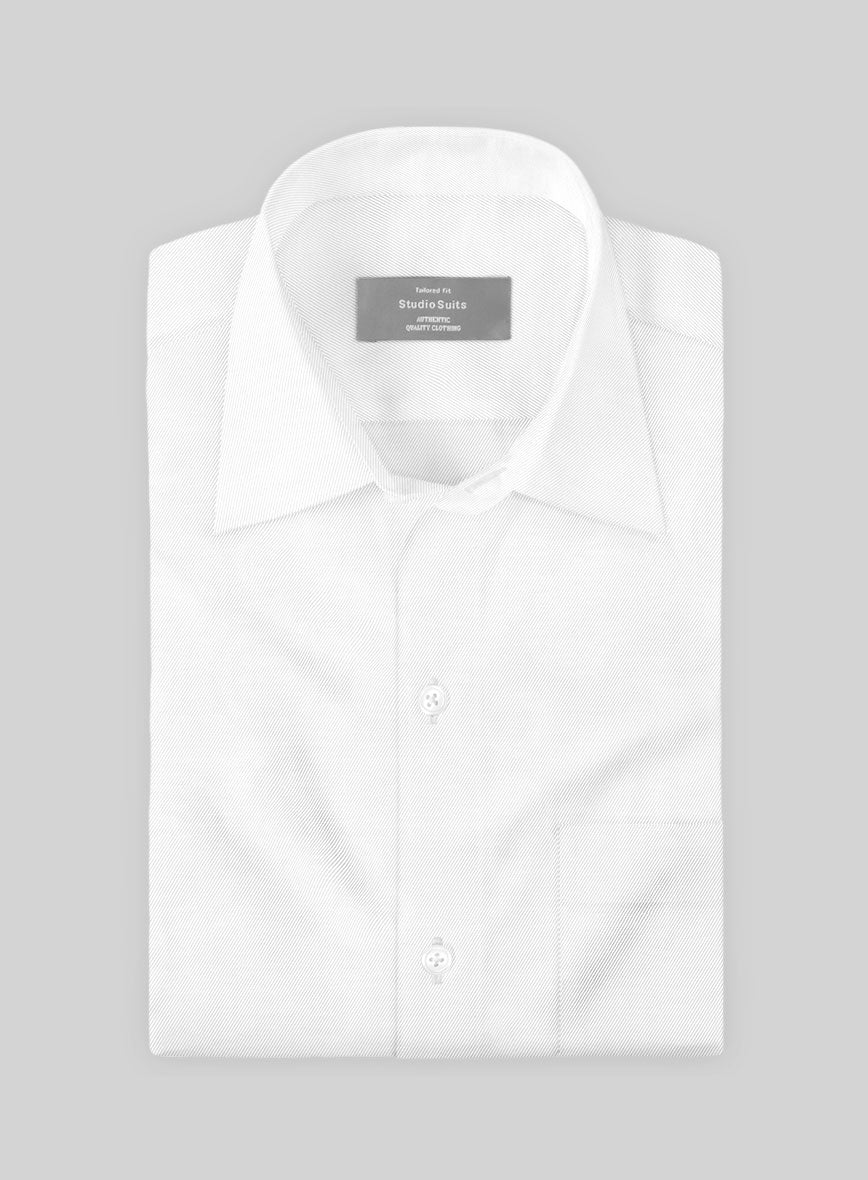 Italian Lombardo Twill White Shirt