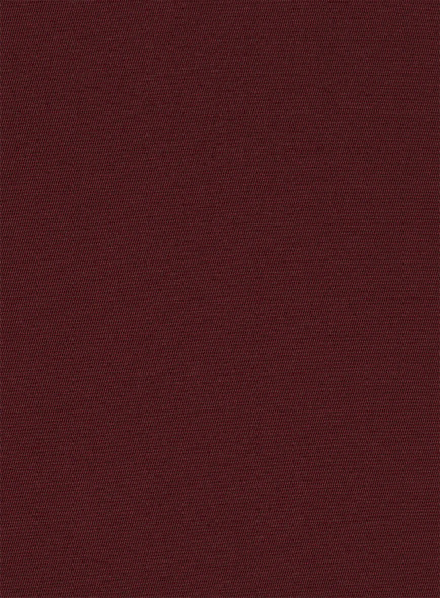 Italian Maroon Cotton Stretch Suit - Image 6