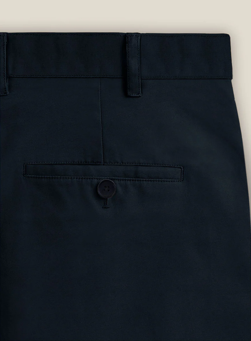 Italian Midnight Blue Cotton Stretch Shorts - Image 5