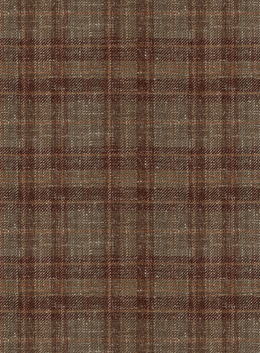Italian Murano Basto Brown Wool Linen Silk Suit - Image 7