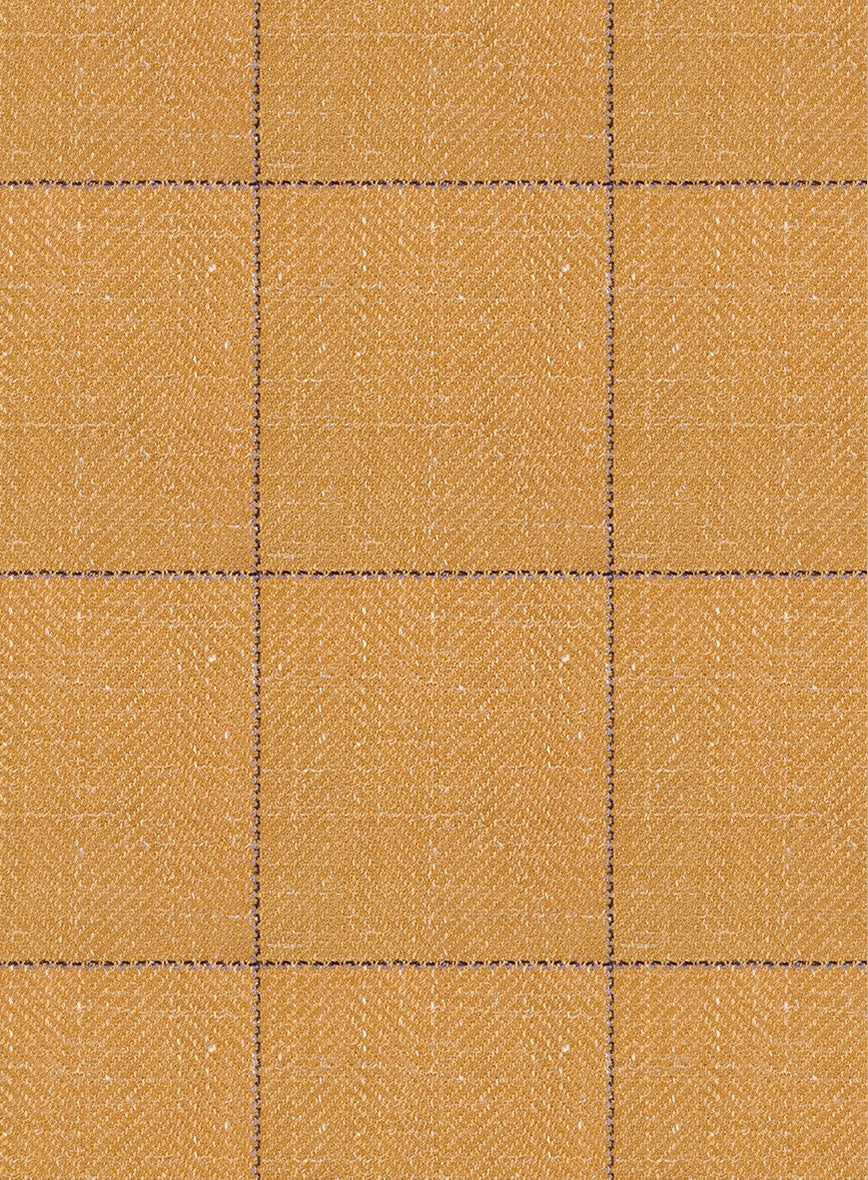 Italian Murano Cimio Mustard Wool Linen Silk Jacket - Image 3