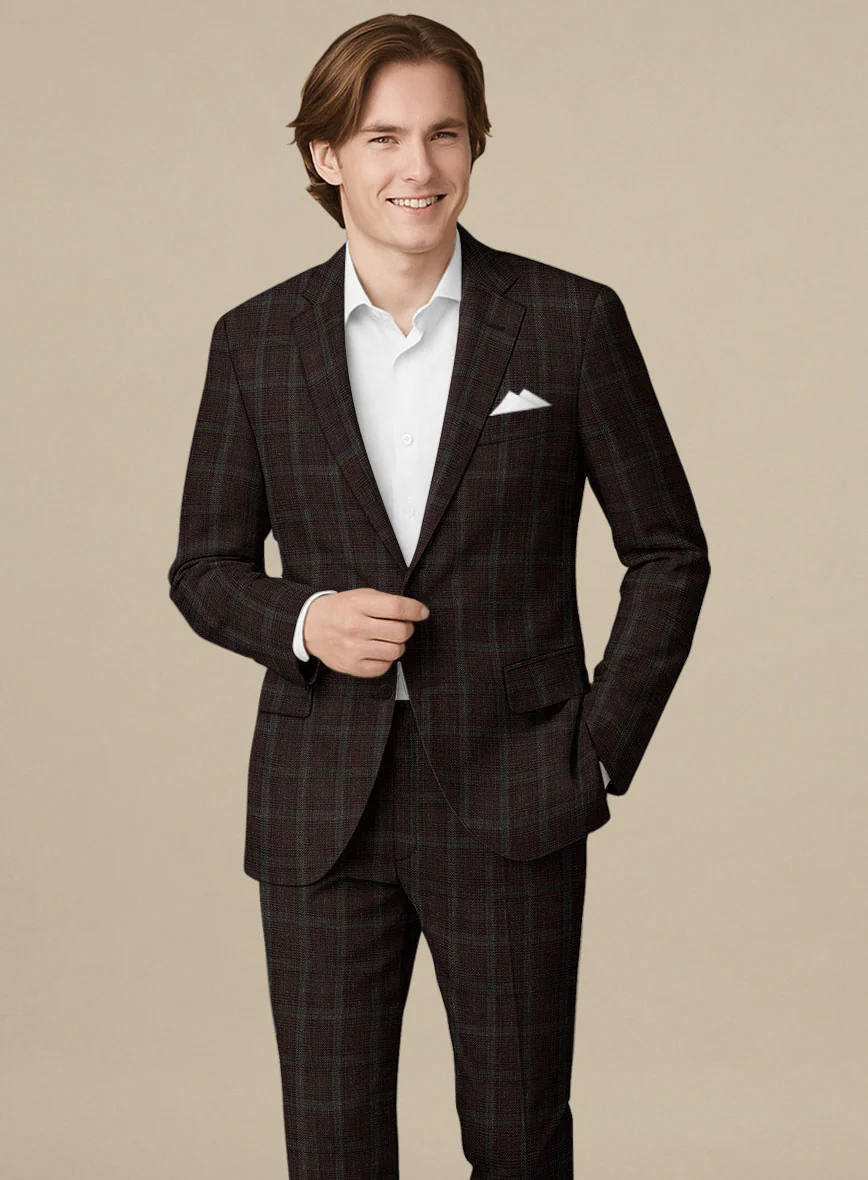 Italian Murano Corri Checks Wool Linen Silk Jacket - Image 2