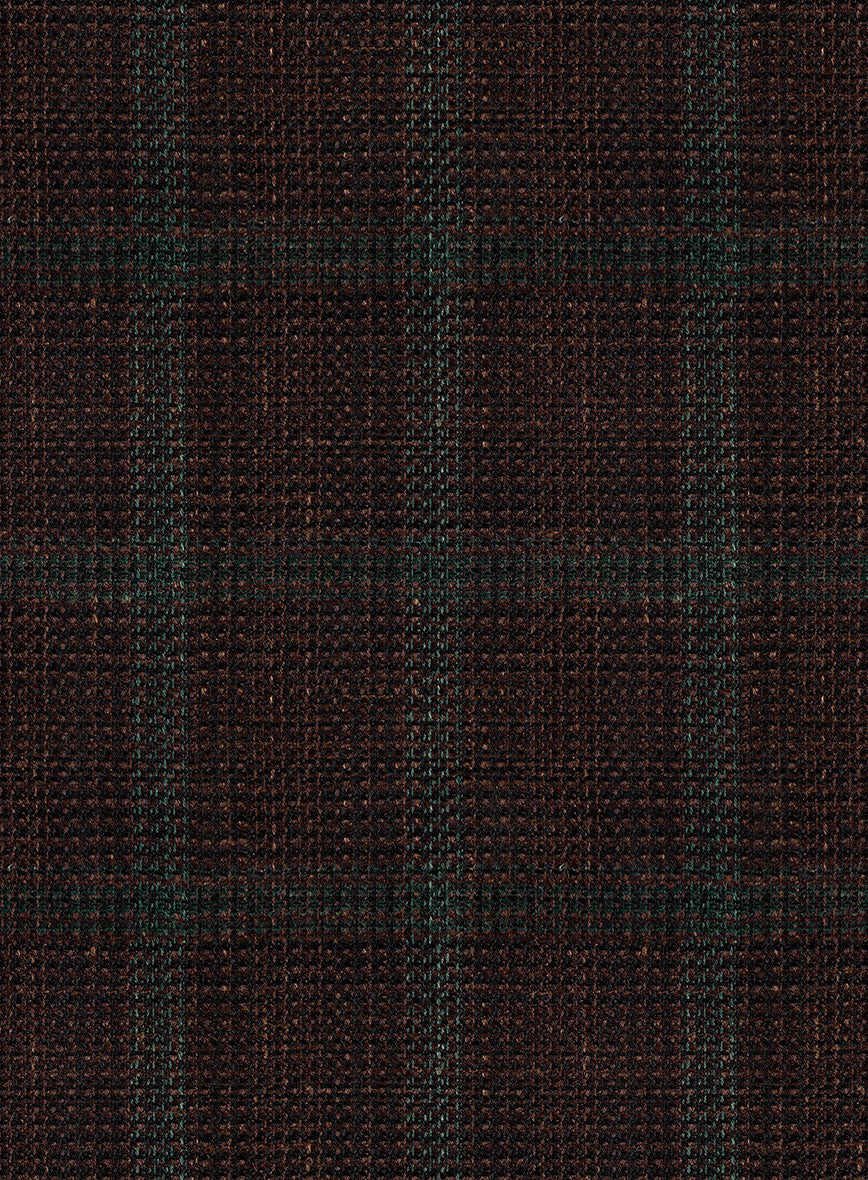 Italian Murano Corri Checks Wool Linen Silk Pants - Image 3
