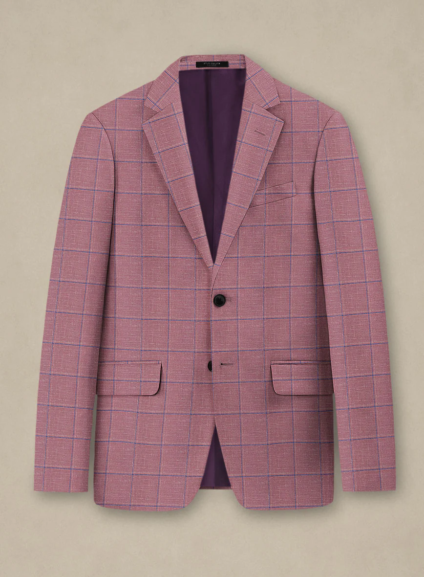 Italian Murano Drope Pink Wool Linen Silk Jacket