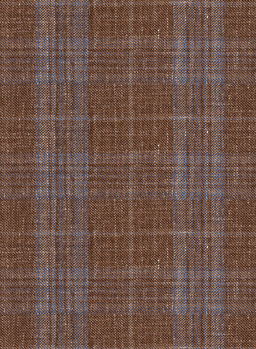 Italian Murano Eduado Brown Wool Linen Suit - Image 4