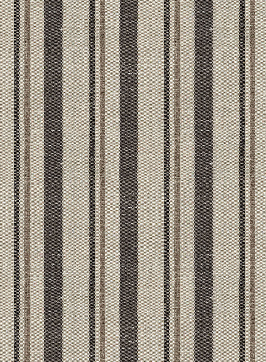 Italian Murano Emario Stripe Wool Linen Silk Jacket - Image 3