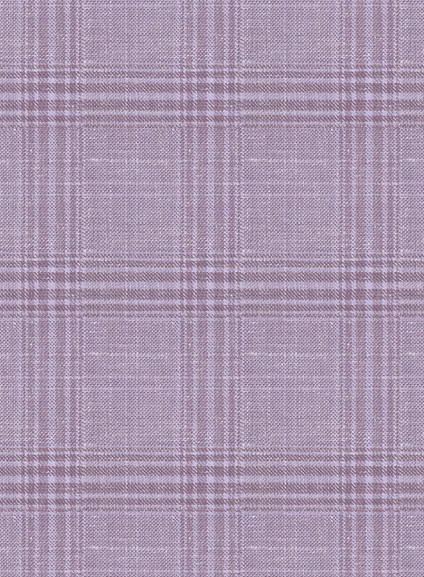 Italian Murano Esar Lavender Wool Linen Silk Pants - Image 3