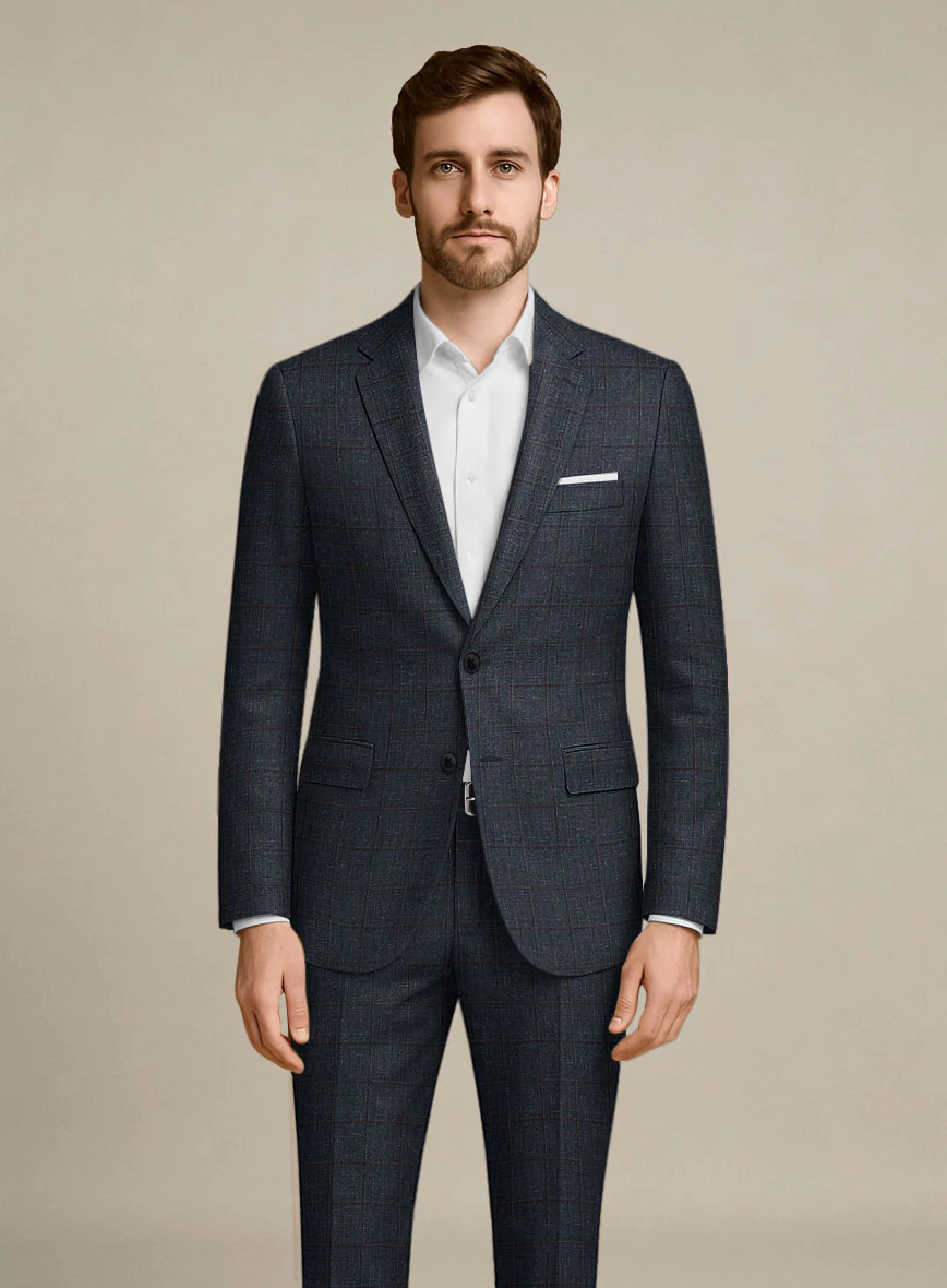 Italian Murano Ili Blue Wool Linen Silk Jacket - Image 2