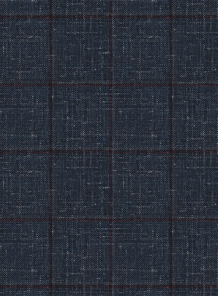 Italian Murano Ili Blue Wool Linen Silk Jacket - Image 3
