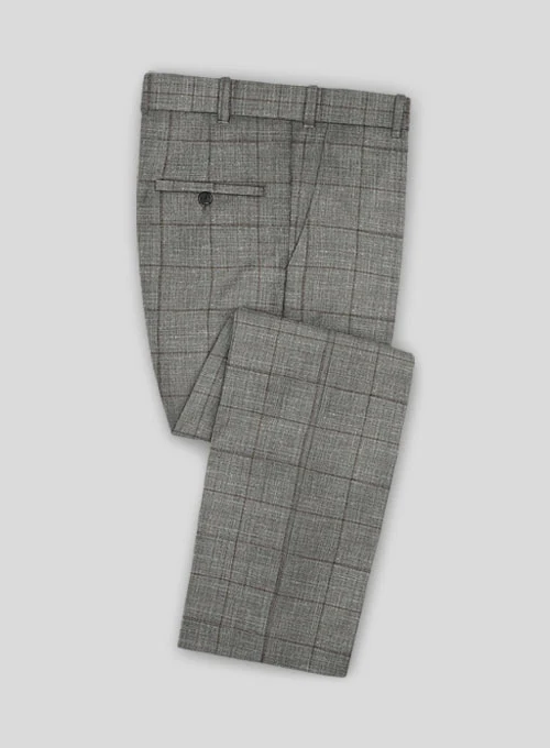 Italian Murano Jandra Gray Wool Pants