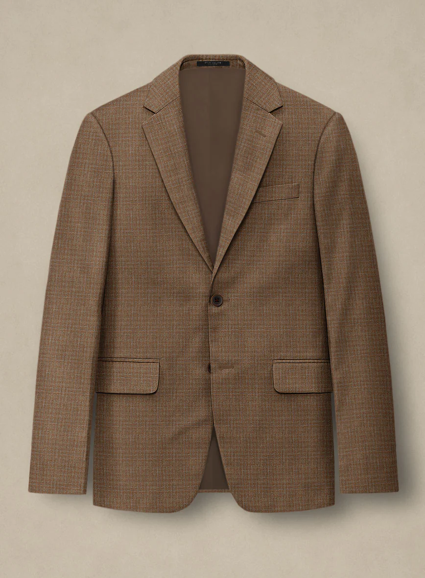Italian Murano Karilo Brown Wool Linen Silk Jacket
