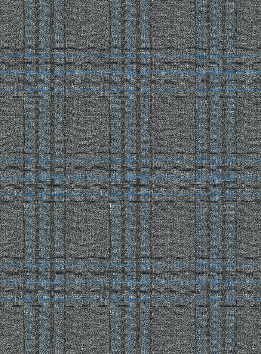 Italian Murano Livado Gray Wool Linen Silk Suit - Image 7