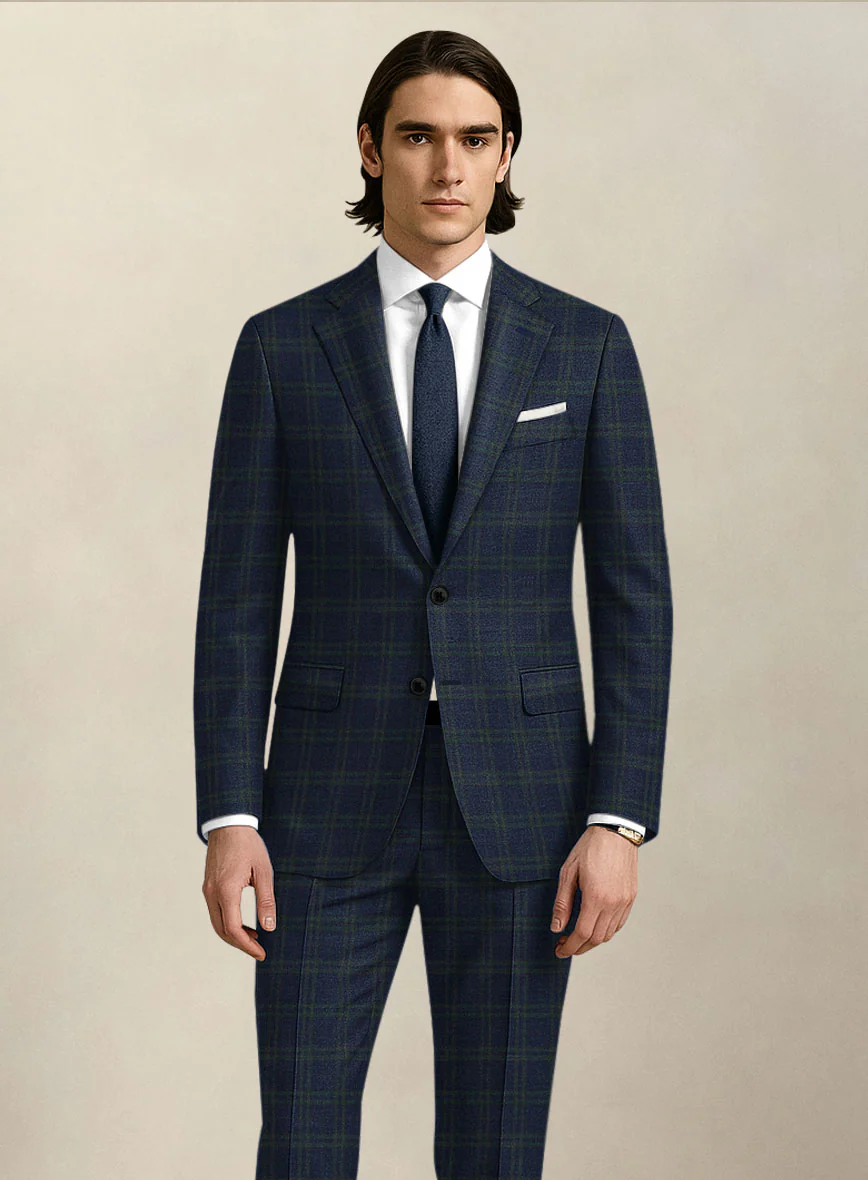 Italian Murano Loni Blue Wool Linen Silk Jacket - Image 2