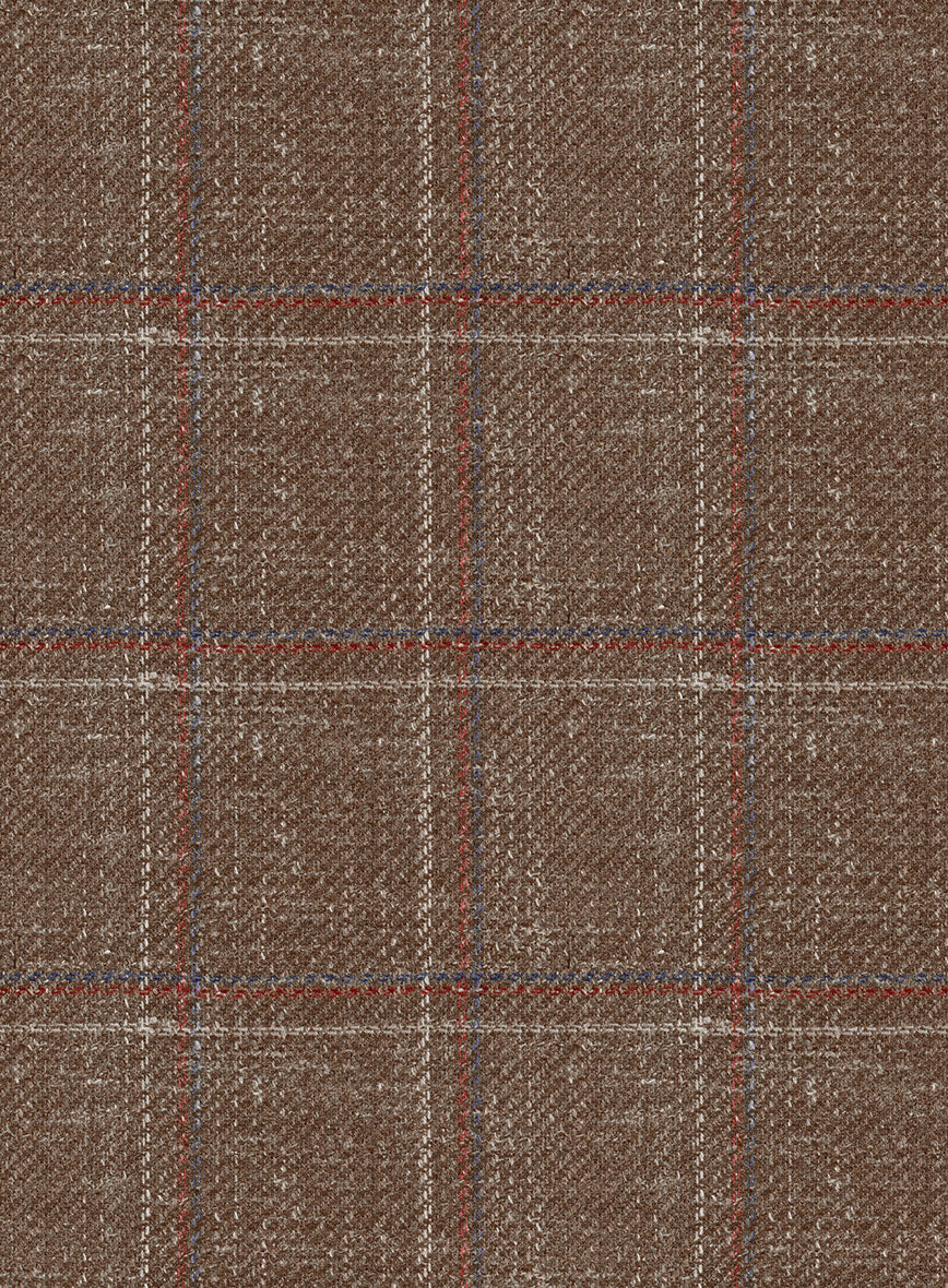 Italian Murano Manole Brown Wool Linen Silk Pants - Image 3