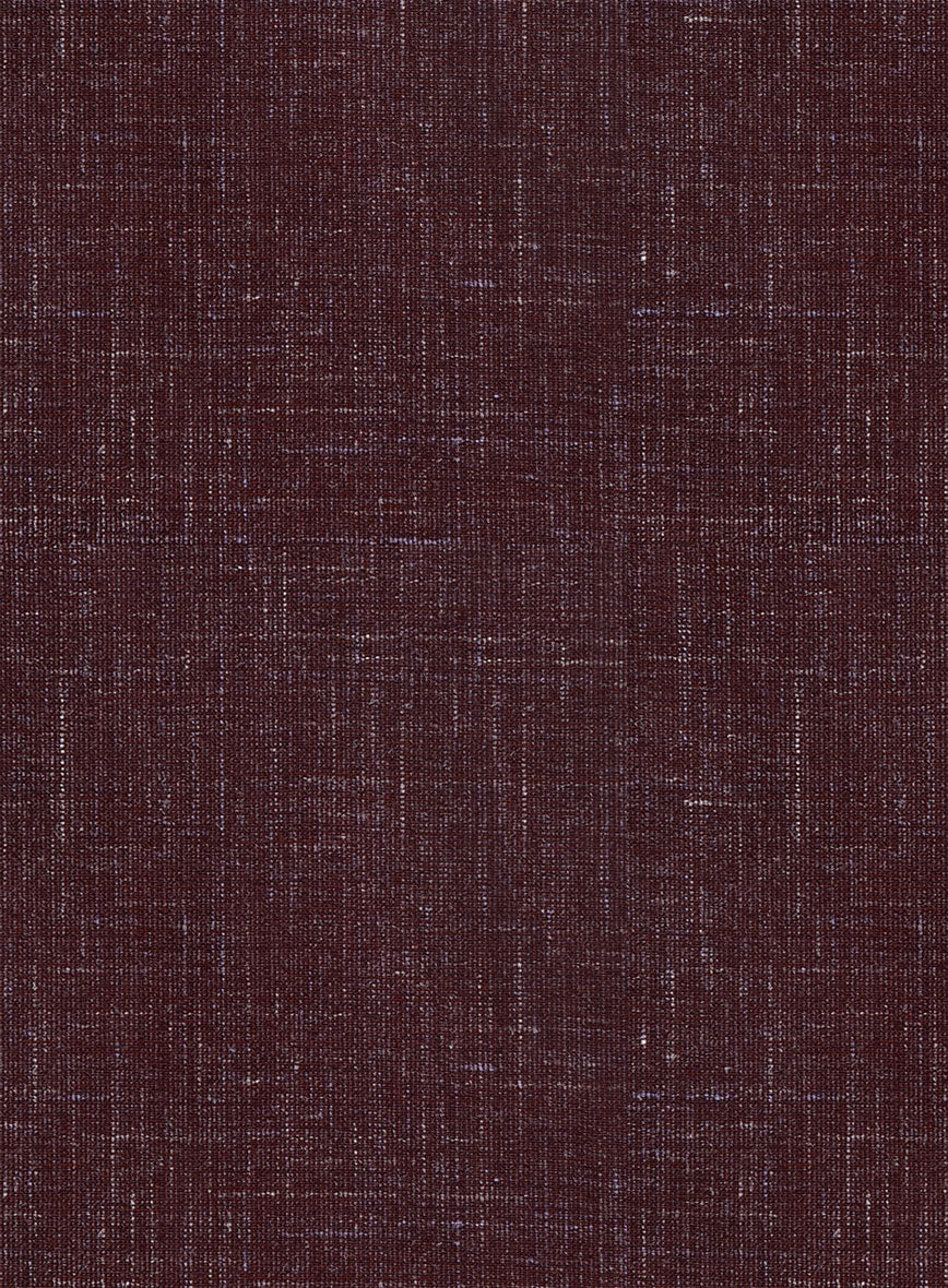 Italian Murano Maroon Wool Linen Suit - Image 7