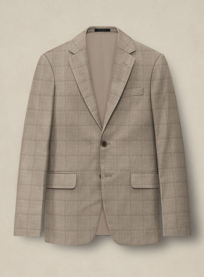 Italian Murano Padro Brown Wool Linen Silk Jacket