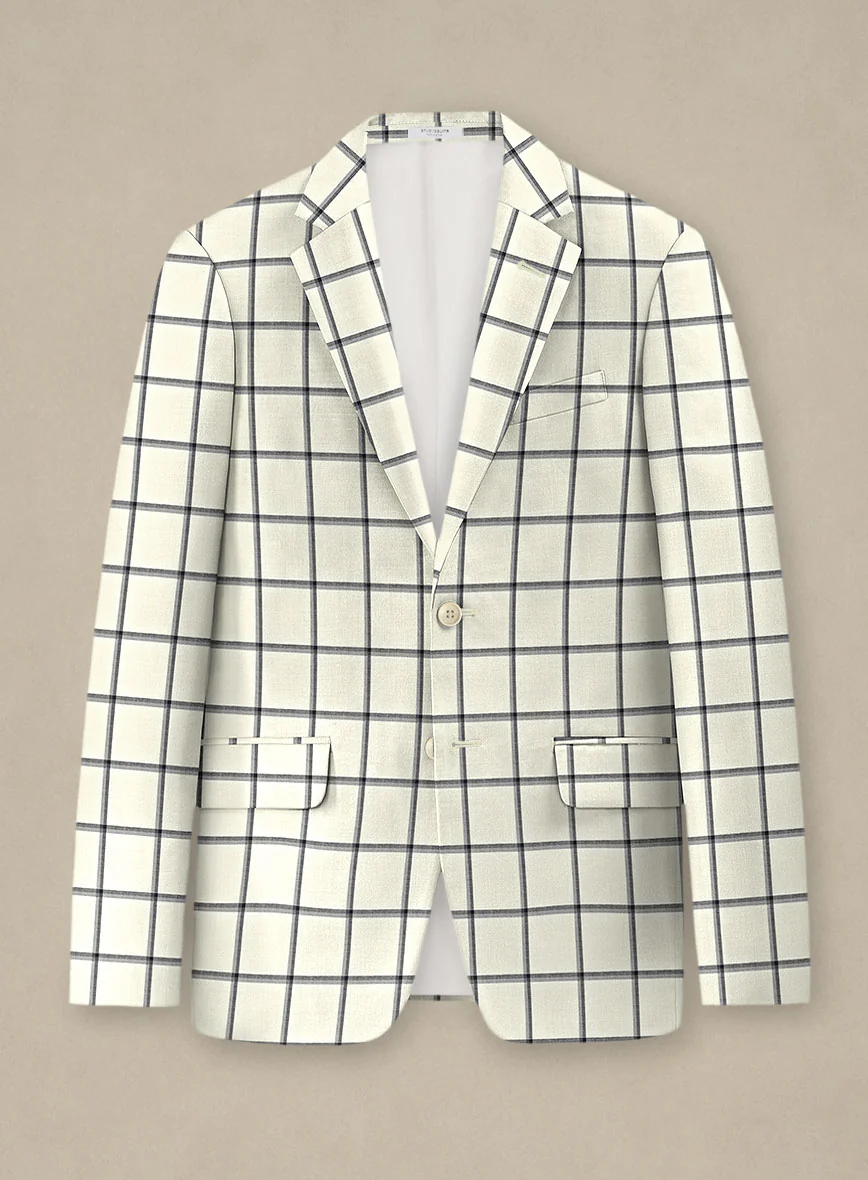 Italian Murano Recamo Ivory Wool Linen Silk Jacket