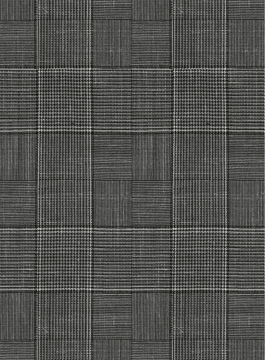 Italian Murano Riquel Gray Wool Linen Pants - Image 3