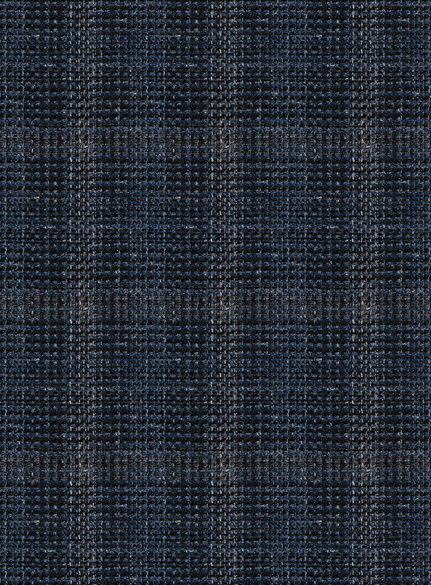 Italian Murano Sovil Blue Wool Linen Silk Suit - Image 7