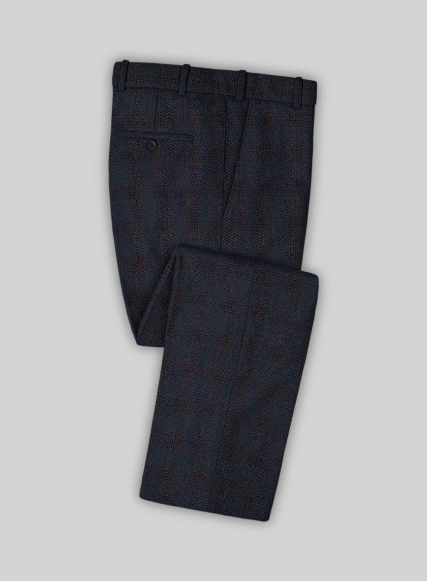 Italian Narciso Check Tweed Pants