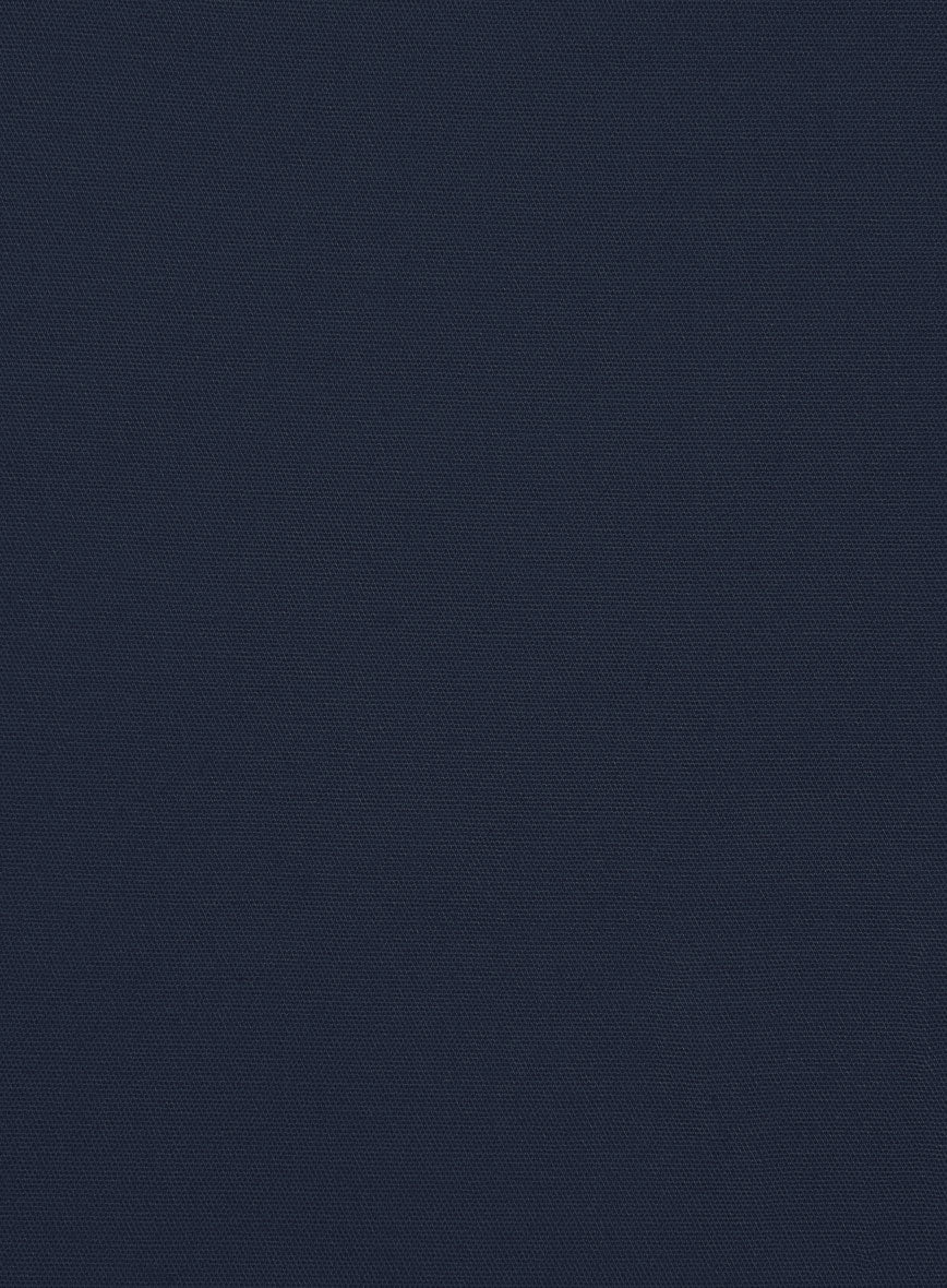 Italian Navy Blue Cotton Stretch Pants - Image 3