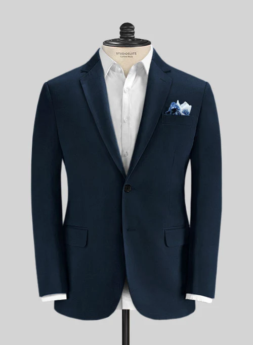 Italian Nile Blue Cotton Stretch Suit - Image 2