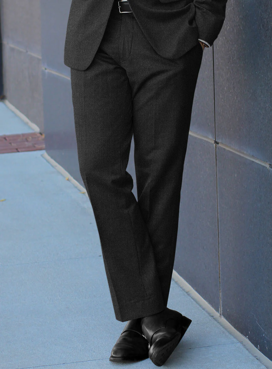 Italian Ombo Charcoal Birdseye Flannel Pants - Image 2