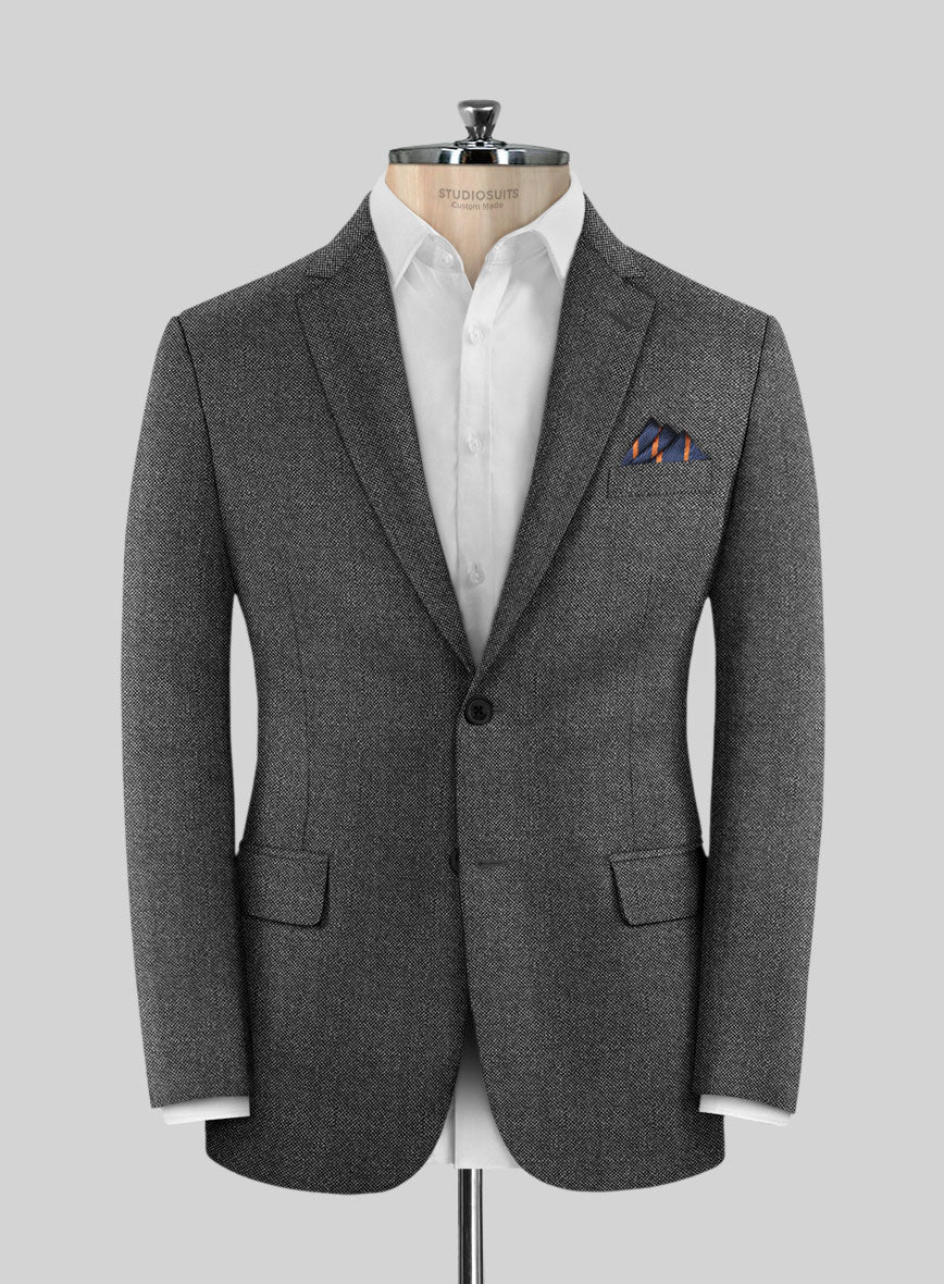 Italian Ombo Dark Gray Birdseye Flannel Jacket