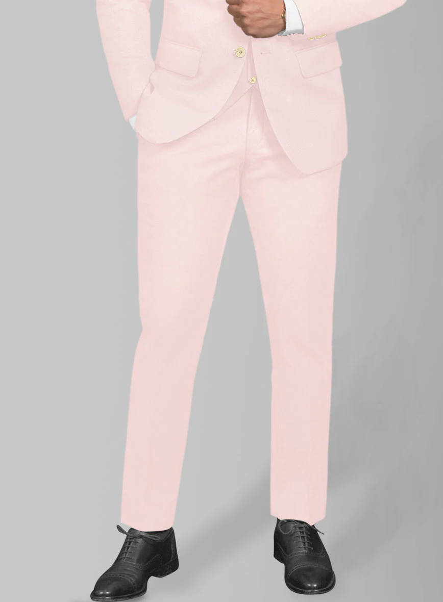 Italian Pale Pink Cotton Stretch Pants - Image 2