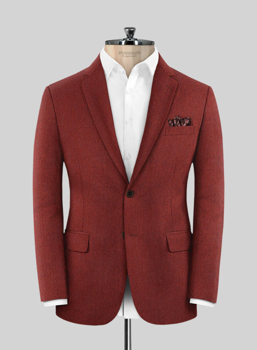 Italian Plicio Auburn Wool Jacket