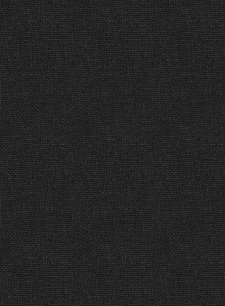 Italian Prato Black Dobby Linen Jacket - Image 3