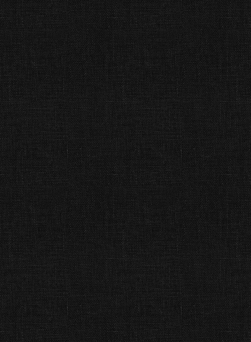 Italian Prato Black Linen Jacket - Image 2