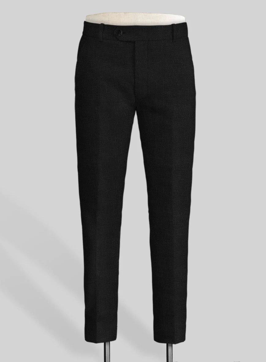 Italian Prato Black Linen Suit - Image 4