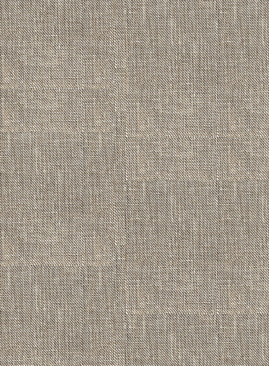 Italian Prato Brown Sharkskin Linen Suit - Image 6