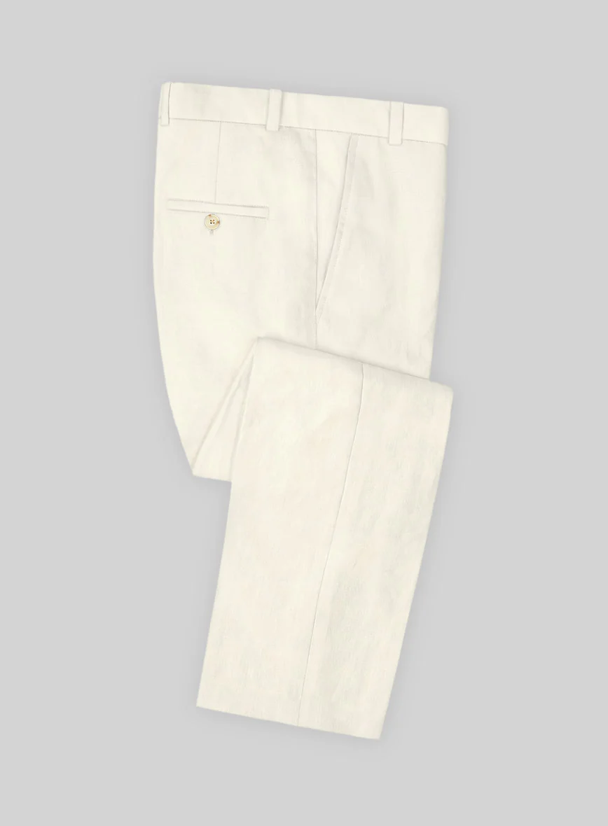 Italian Prato Fawn Linen Pants