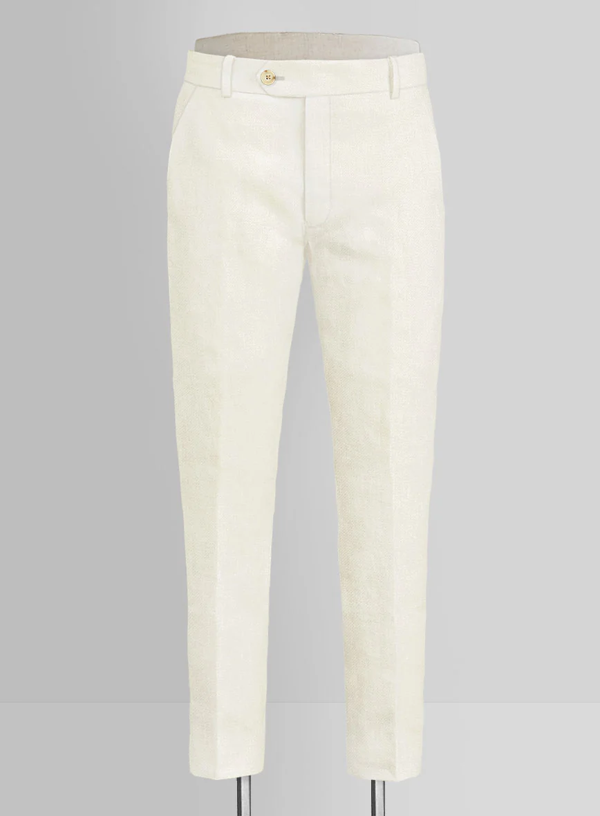 Italian Prato Fawn Linen Pants - Image 2