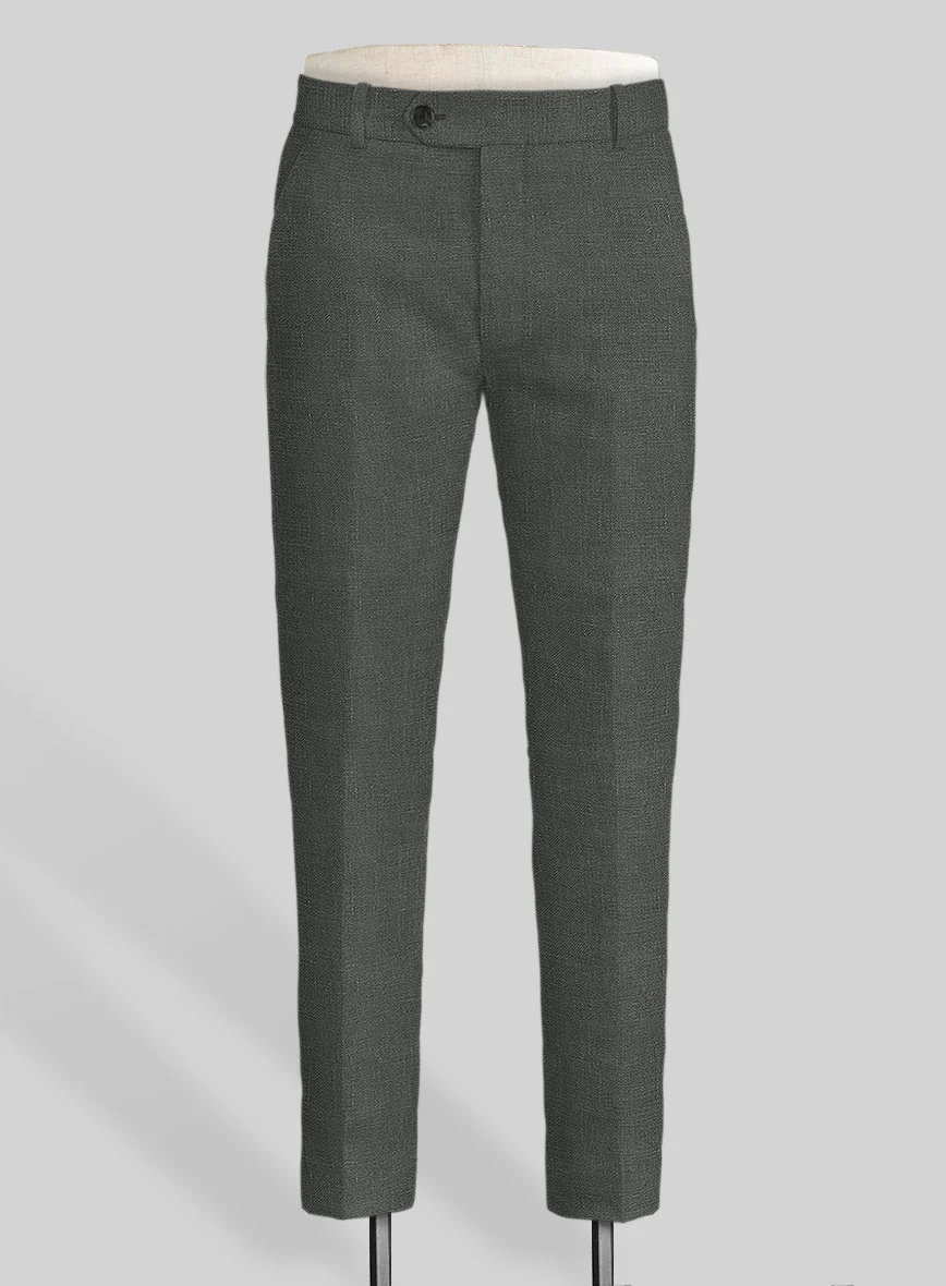 Italian Prato Gray Linen Suit - Image 4