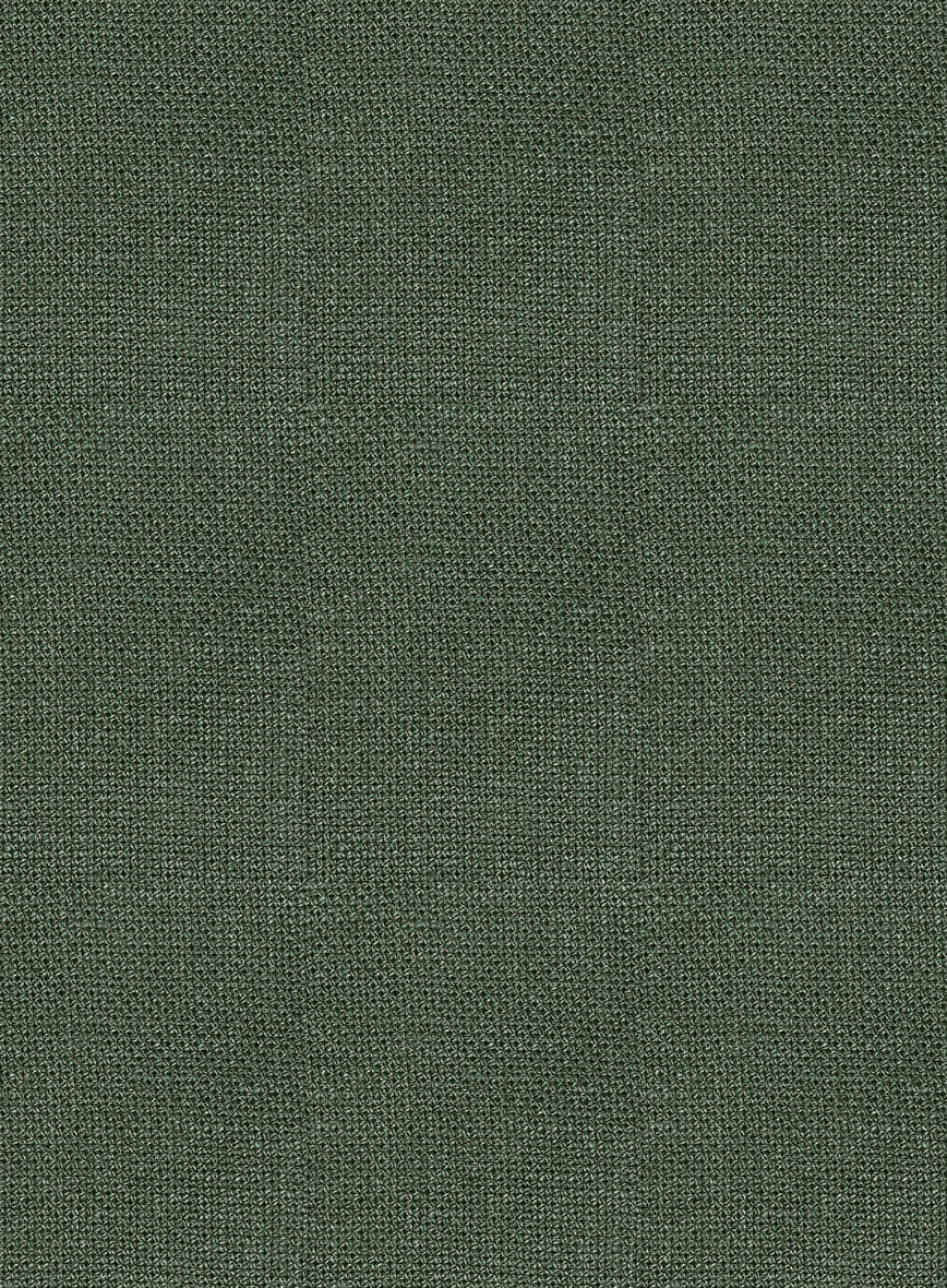 Italian Prato Green Dobby Linen Suit - Image 6